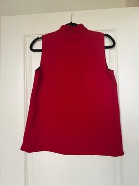 Zara Red Sleeveless Mock Neck Camisole